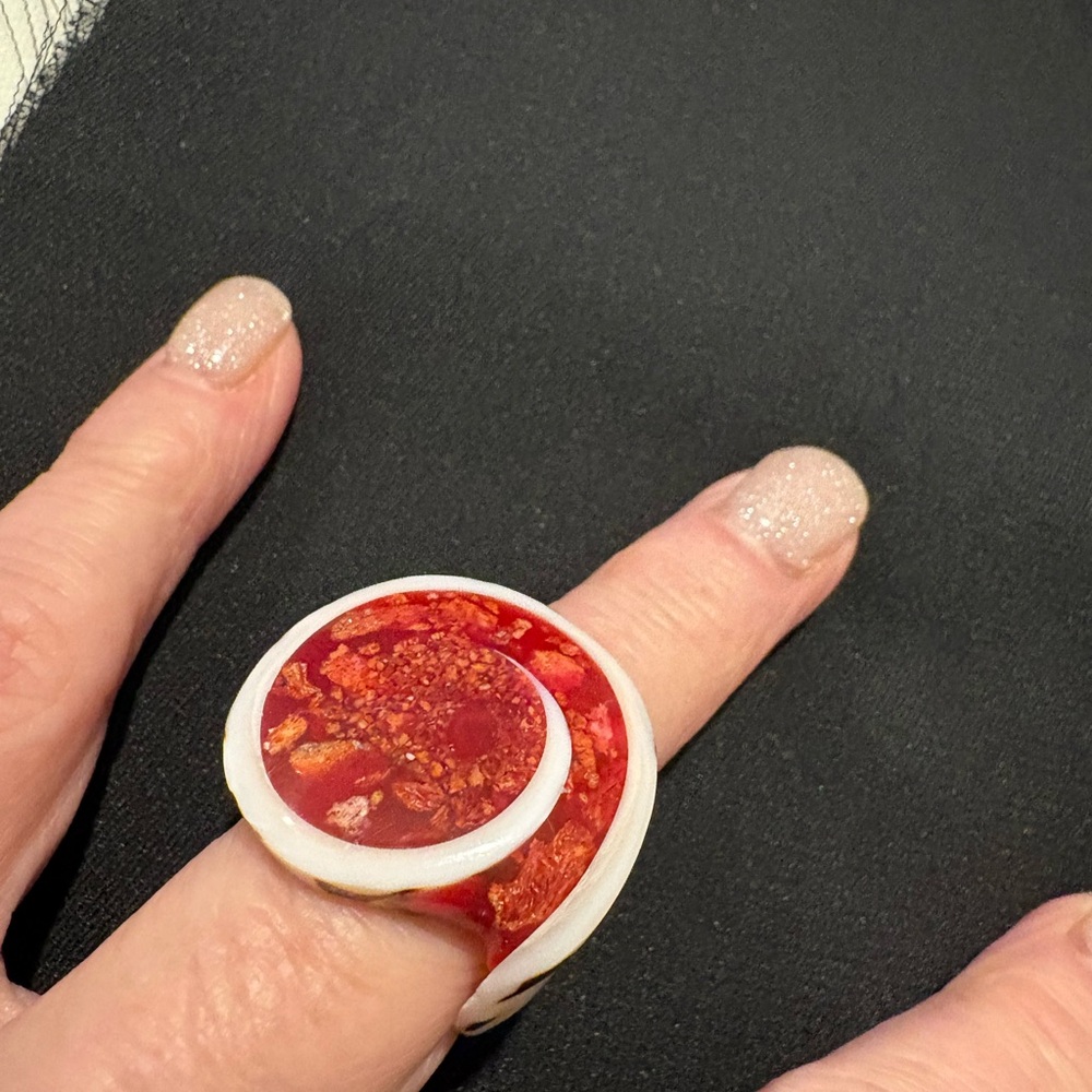 Spiny Oyster Shell Ring Handmade in Italy. - Picture 14 of 16